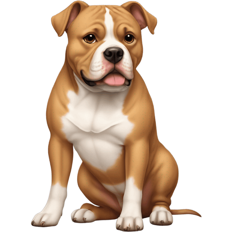 Light Brown american bully dog pointy ears emoji