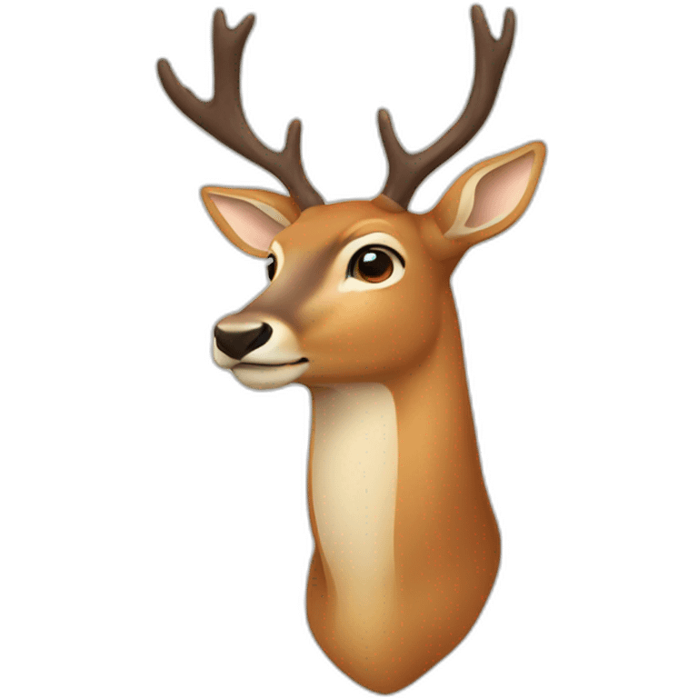 A deer with a raised hand  emoji