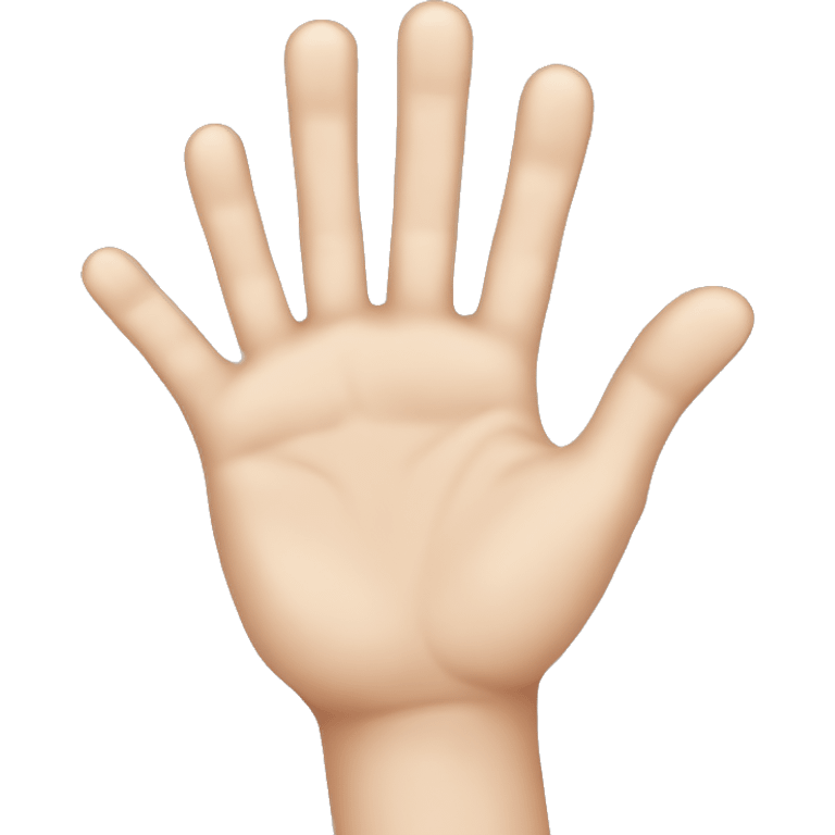 A normal hand with a missing ring finger  emoji