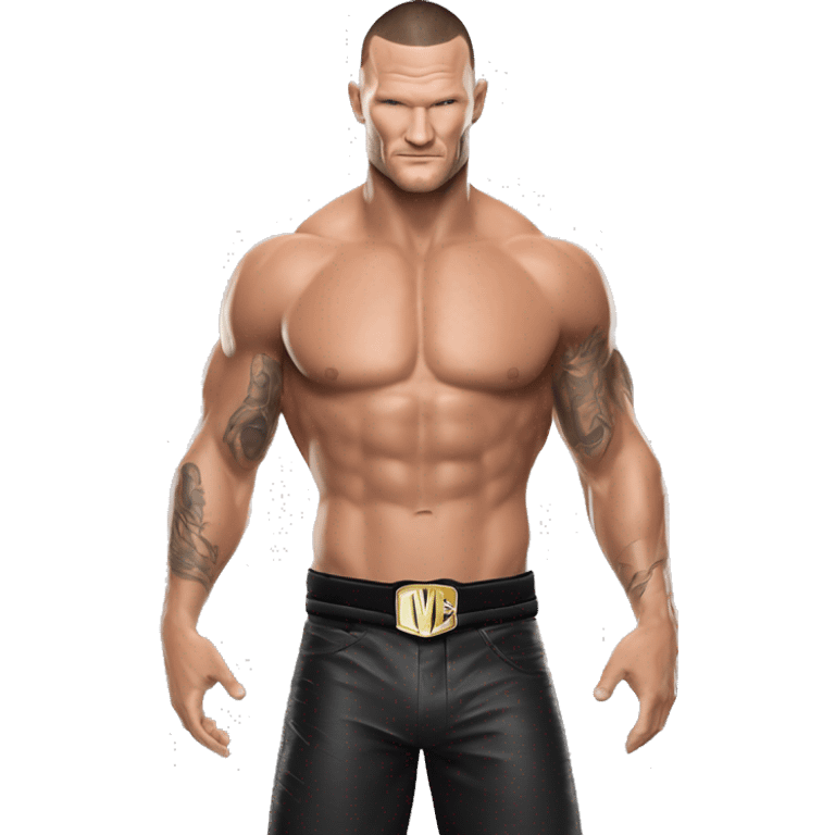 Randy Orton wwe superstar le plus réaliste possible qui fait un rko emoji