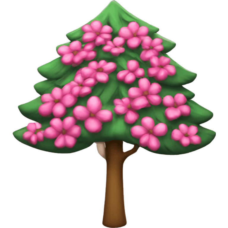 Arbol de navidad rosa emoji