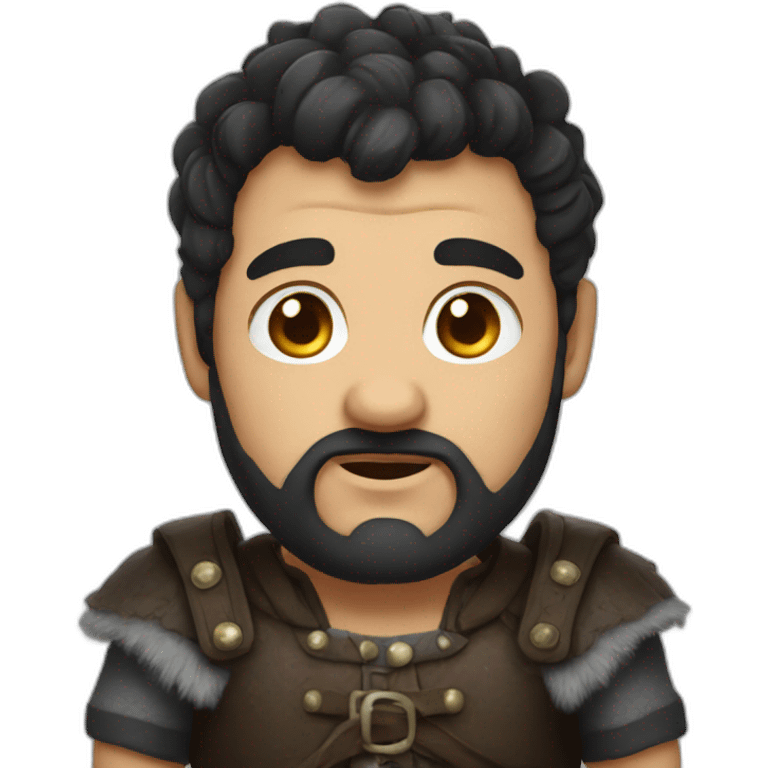 dwarf man with black hair emoji