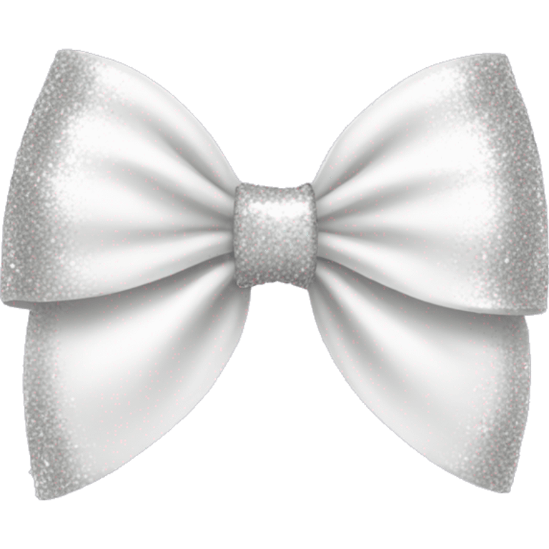 White bow with glitter on it emoji