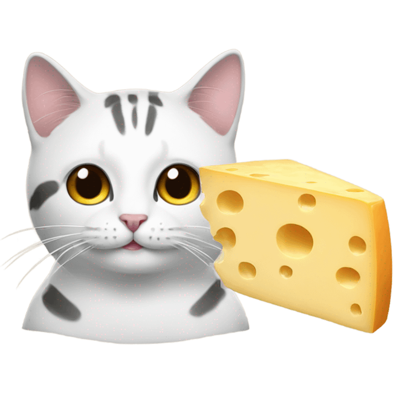 Cheese with cat  emoji