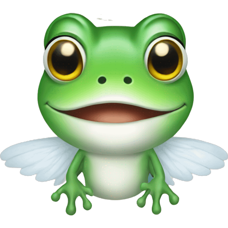 frog with angel halo emoji