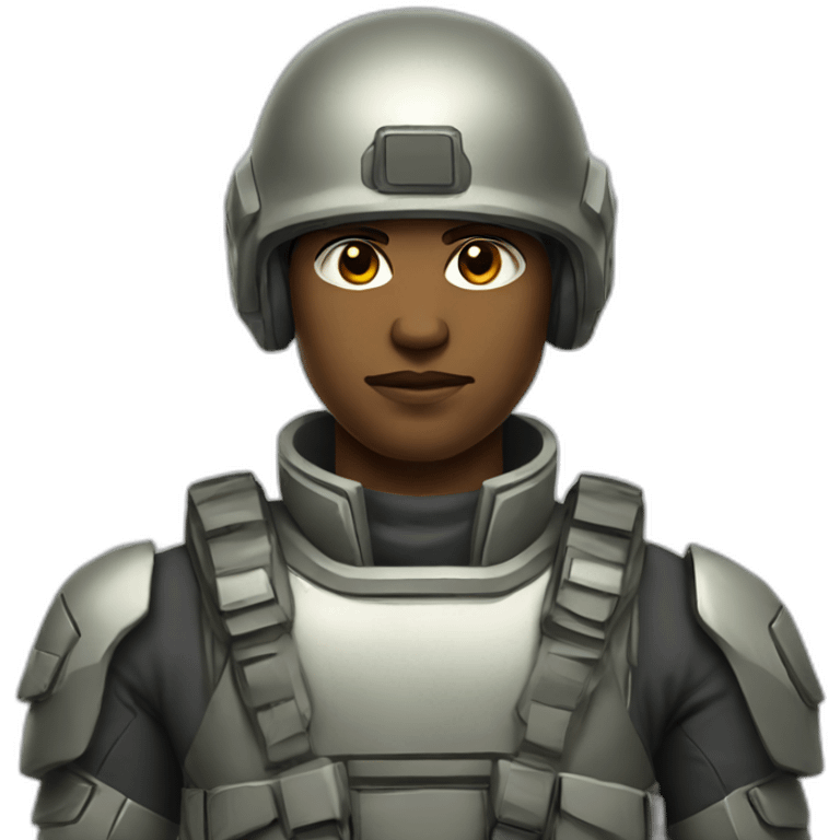 male futuristic soldier emoji