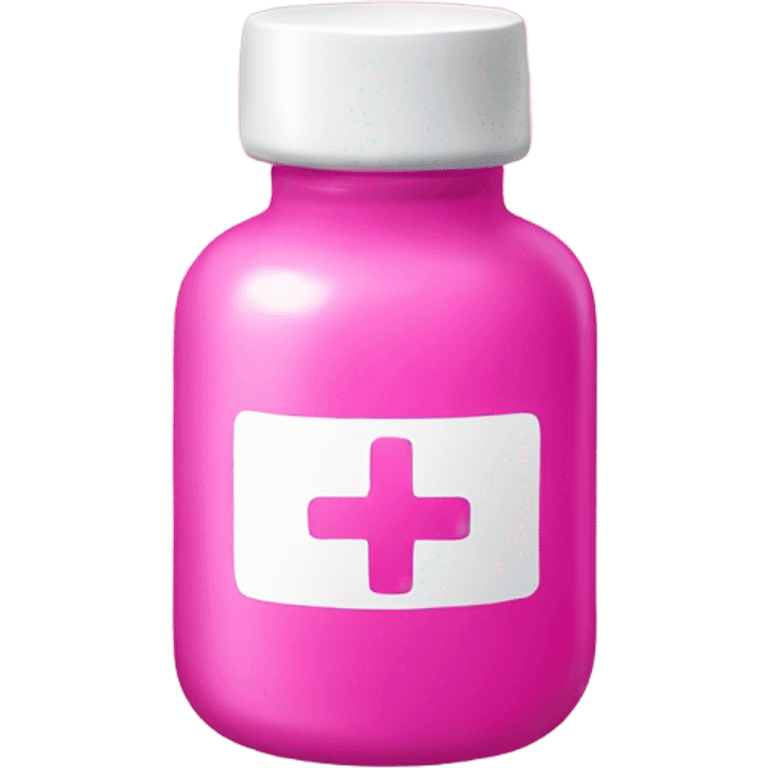 Pink medicine bottle emoji