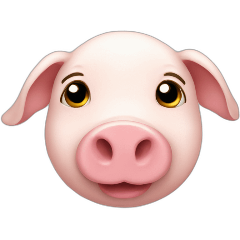 cerdito vivo con anteojos emoji