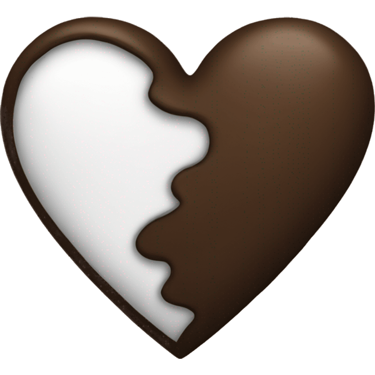 Black-And-deep-brown-Heart-Emoji emoji