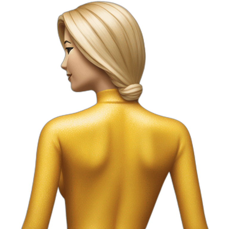 ivanka trump figurine in body paint from behind emoji