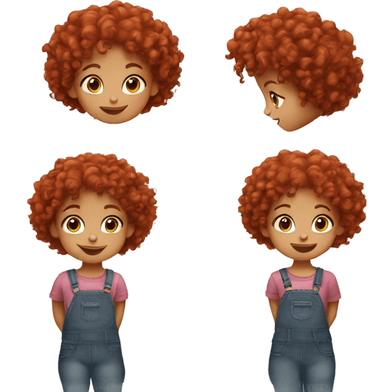  Little girl with red curly hair 2 years old  emoji