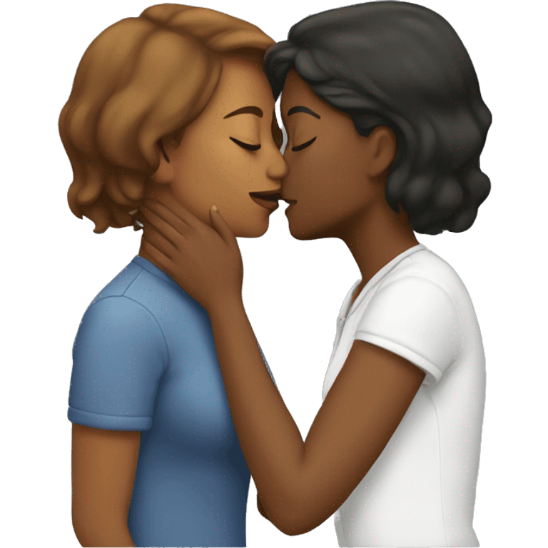 Lesbians kissing emoji