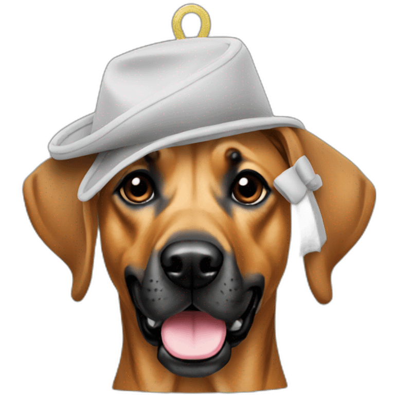 Ridgeback bonnet ornament emoji