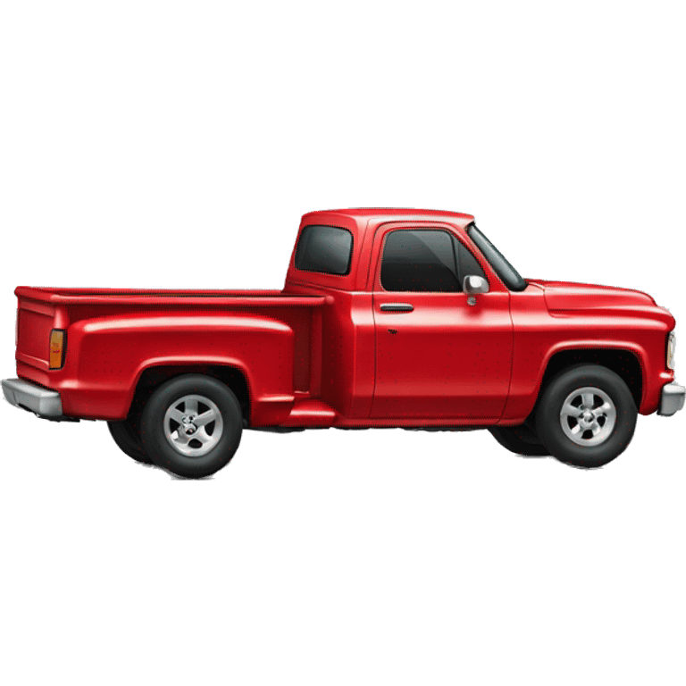 red two door gmc pickup emoji