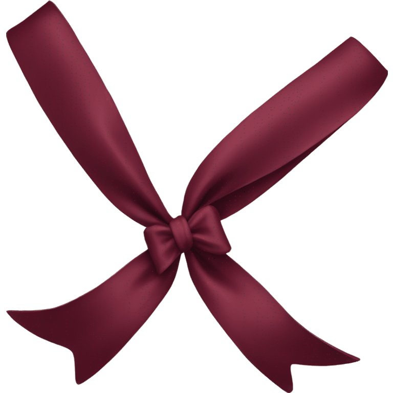 Burgundy bow emoji