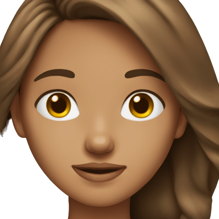 brown haired girls  emoji