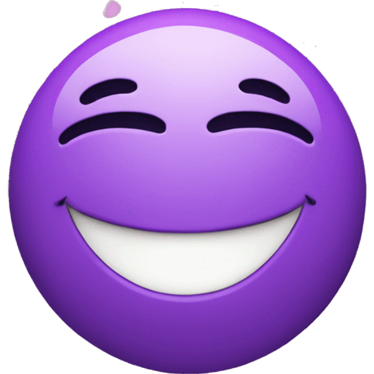 Smiley surrounded by purple hearts emoji