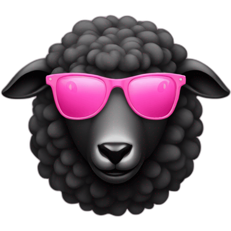 Black Sheep with pink sunglasses emoji