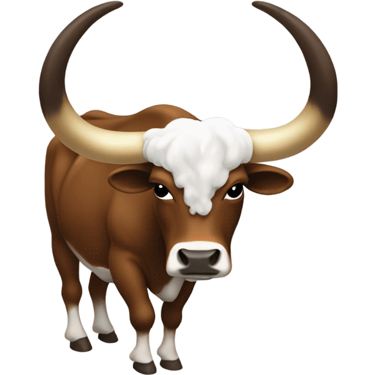 Longhorn wearing gold chain smoking blunt  emoji