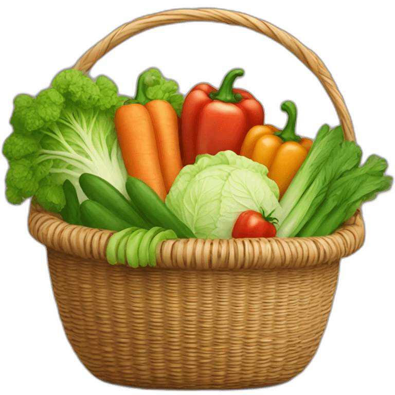 a basket full of vegetables emoji