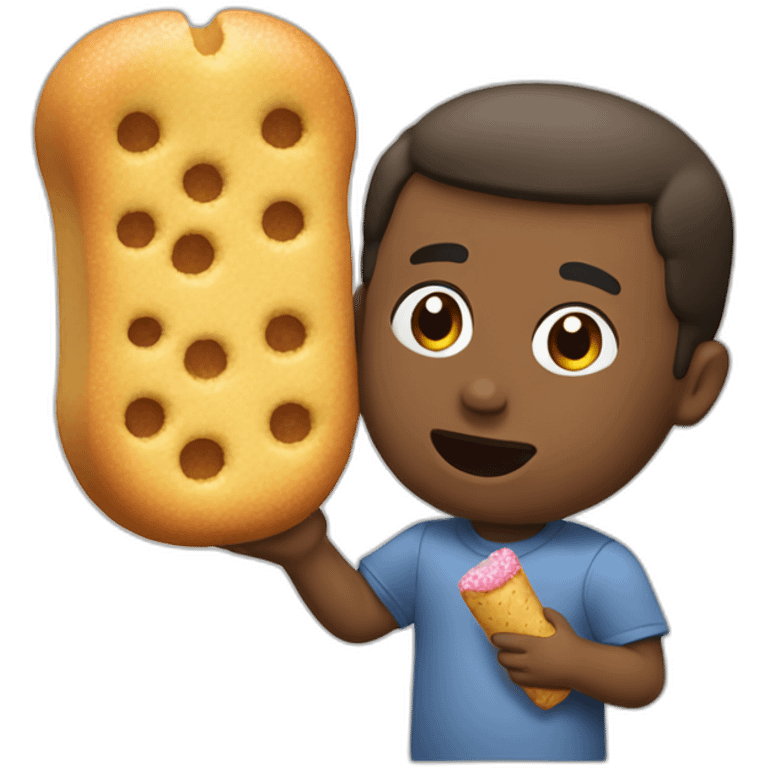 Man eating twinky emoji