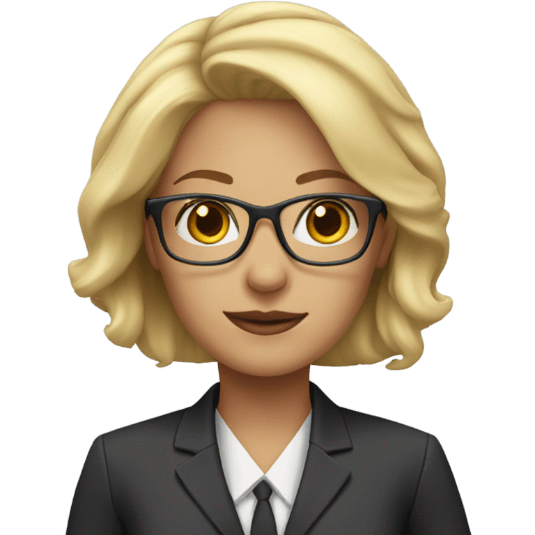 Female blond school principal emoji