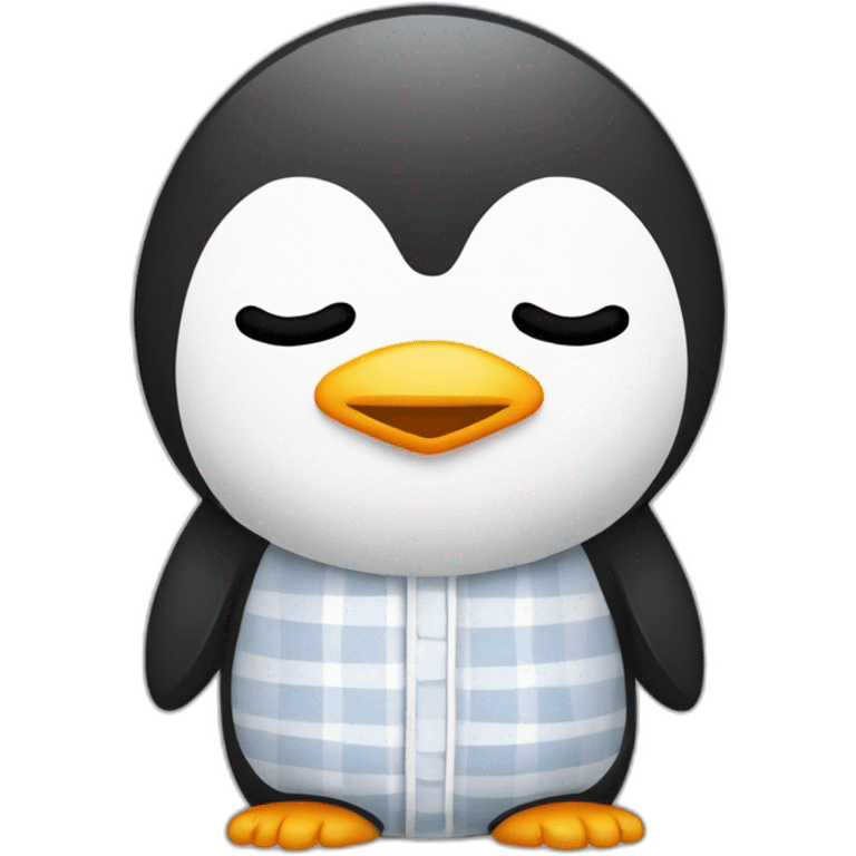 Pingouin avec un pyjama emoji