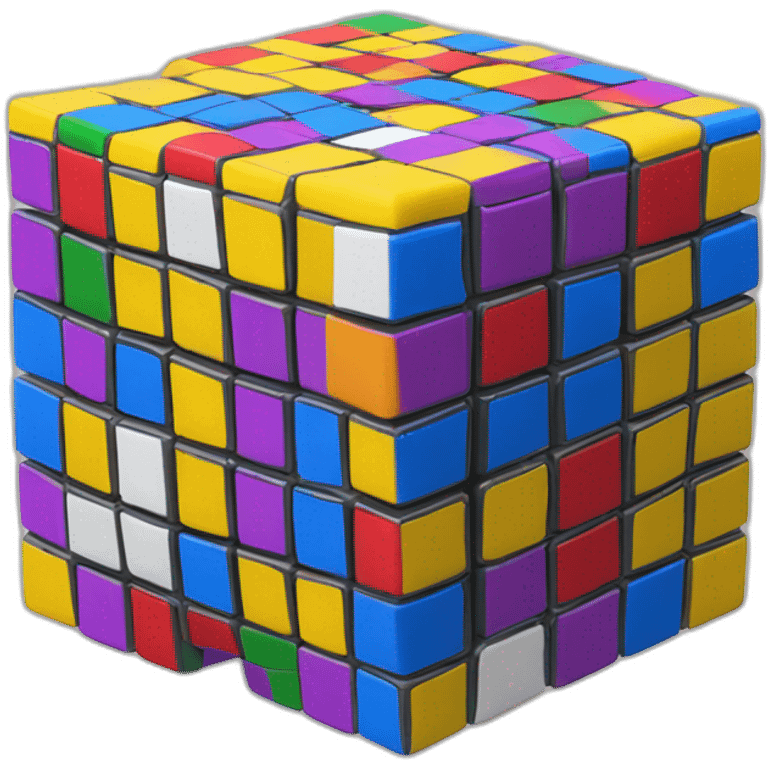 rubik's cube 3x3 scrambled emoji