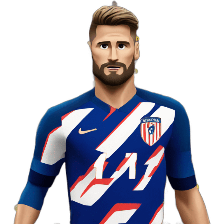 Olivier Giroud porter par Antoine Griezmann emoji