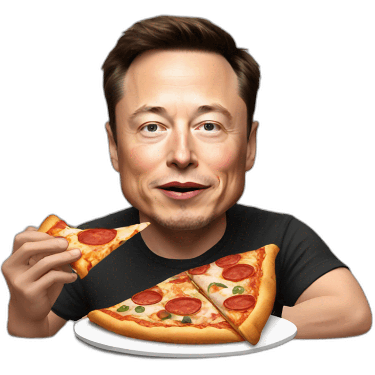 elon musk eating pizza emoji