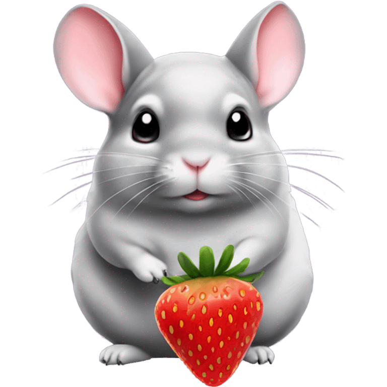 chinchilla with a strawberry  emoji