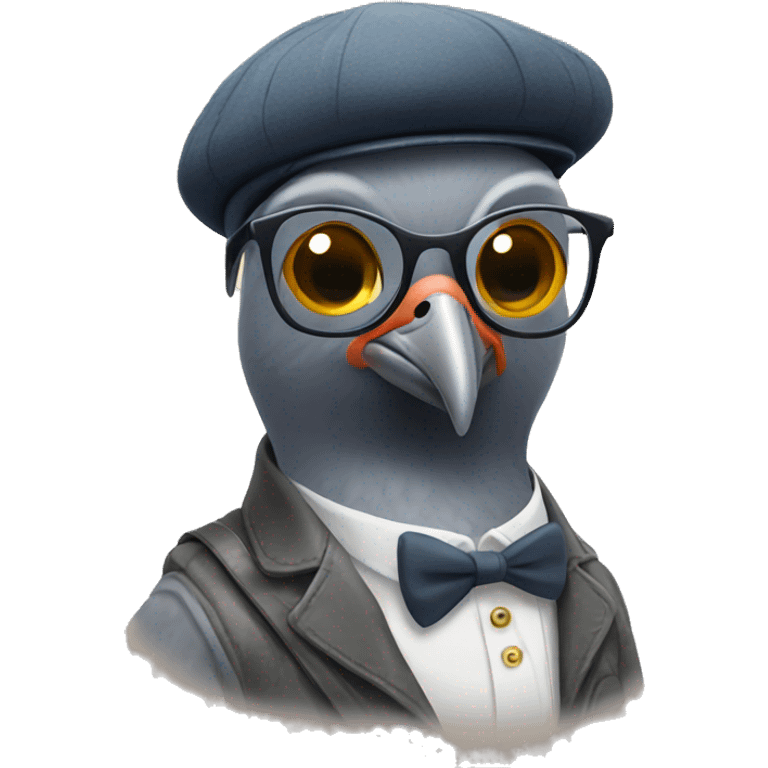 pigeon hipster emoji