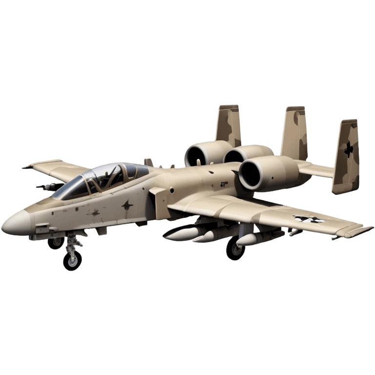 Warthog Jet (A-10 Thunderbolt II) - Fairchild Republic (Model Year: 2022) (Iconic colour: Desert camo) emoji