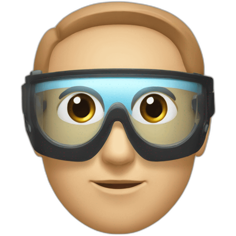 lasik eye surgery mask with brown ahir emoji