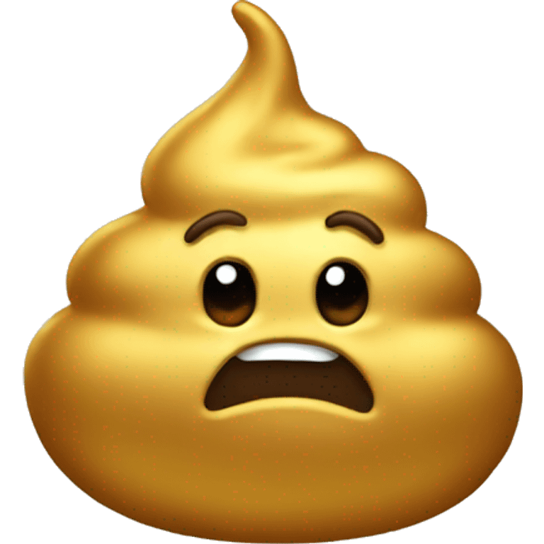 Gold poo emoji