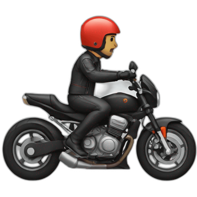 Motorcycle rider emoji