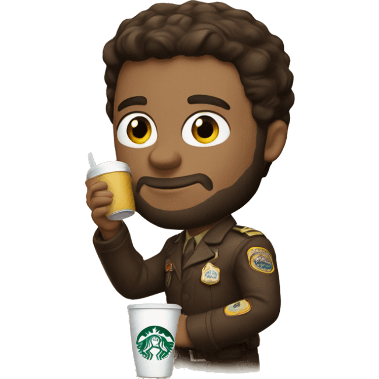 Hendrick is drinking starbuck  emoji