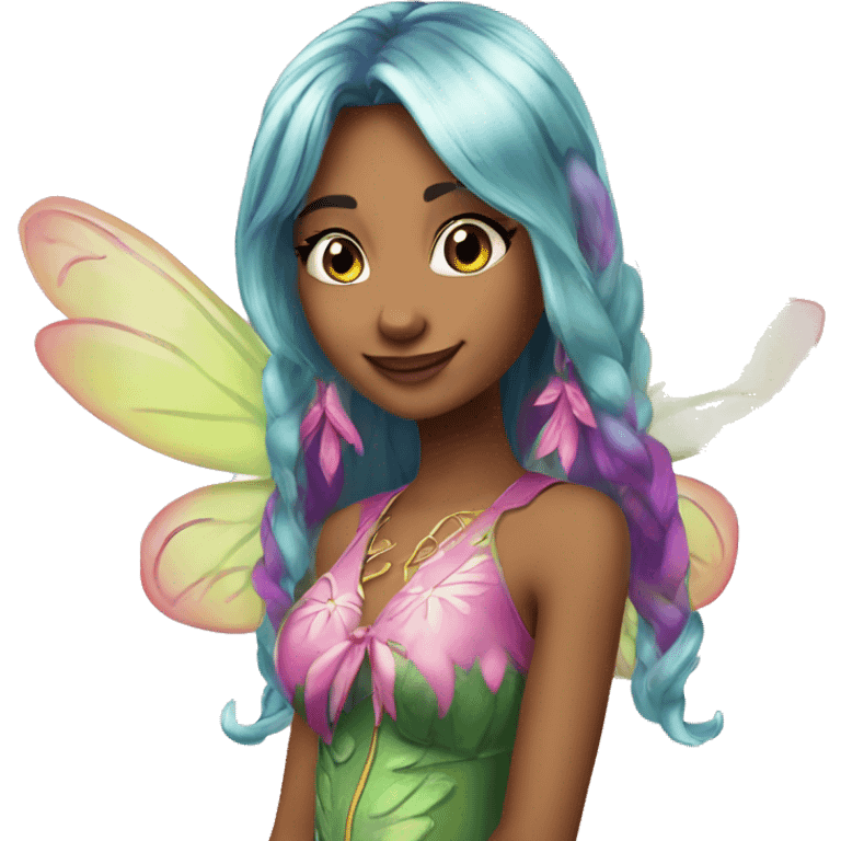 Flora in her enchantix fairy clothing winx club emoji