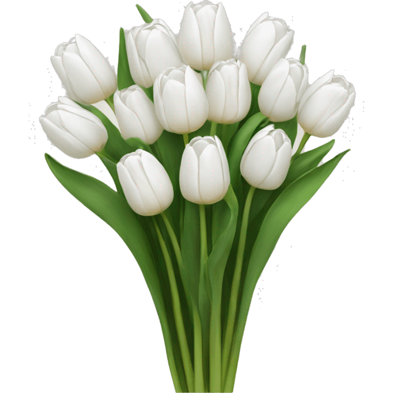 White bouquet of tulips emoji