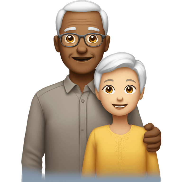 grandparents and grandchild emoji