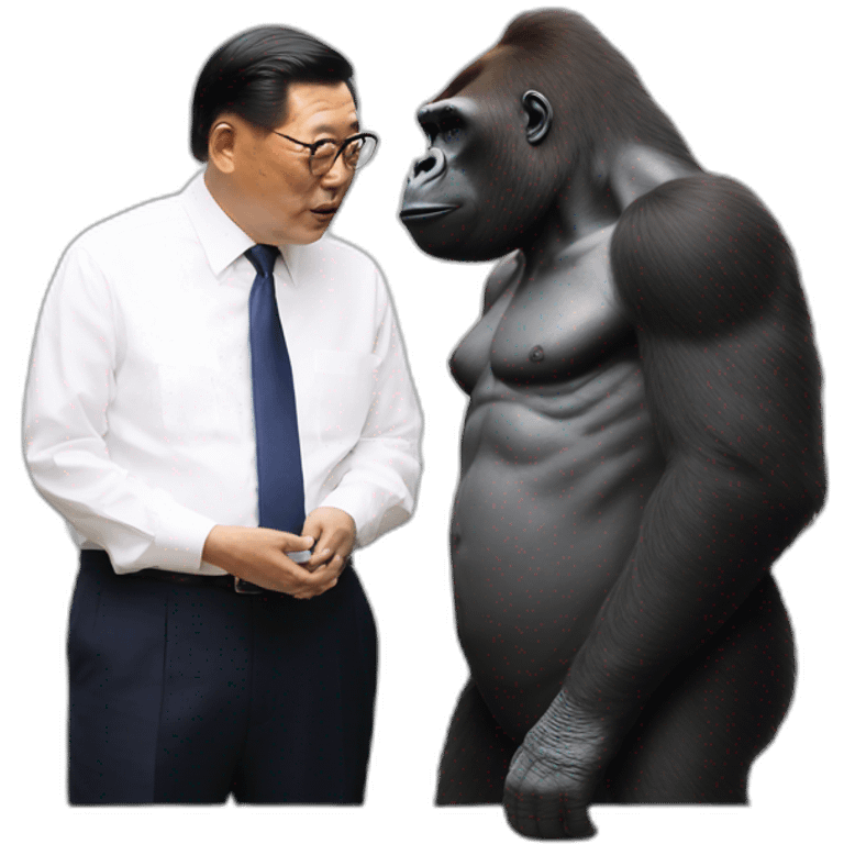 Gorilla meeting Kim yong un emoji