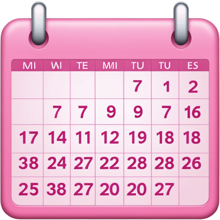 Calendar pink emoji