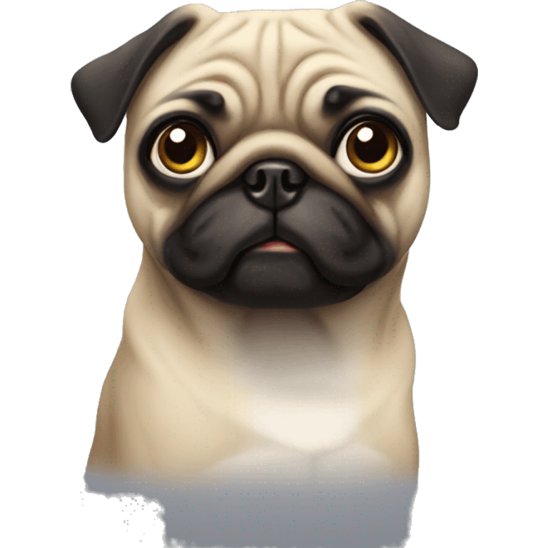 Dog pug  emoji