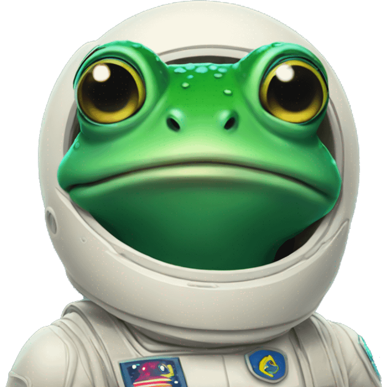 Space frog face emoji