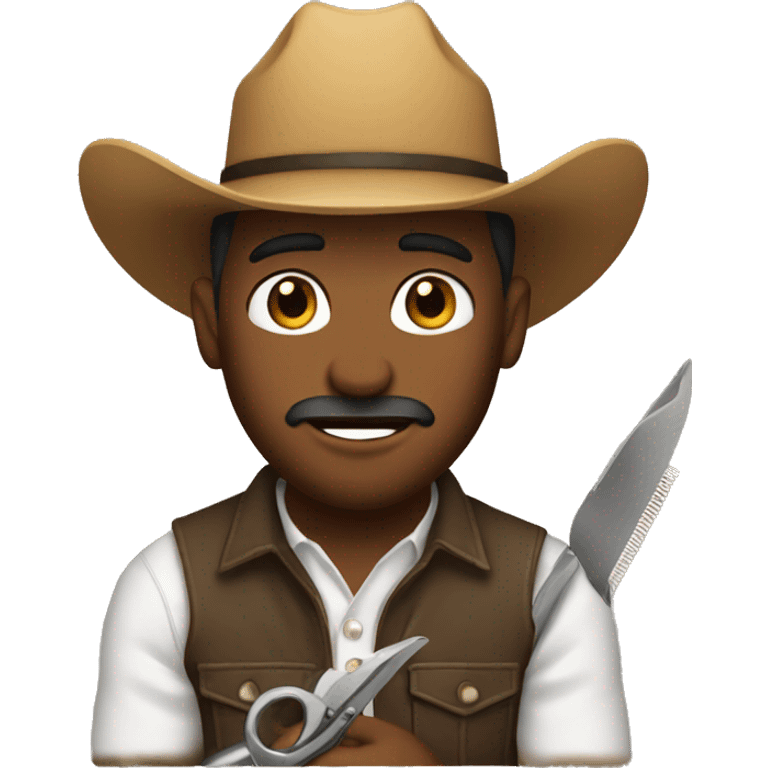 Cowboy cutting hair  emoji