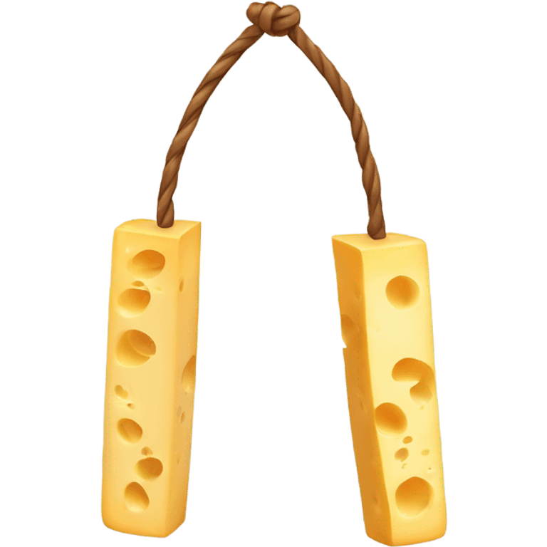 Cheese string with nunchucks emoji