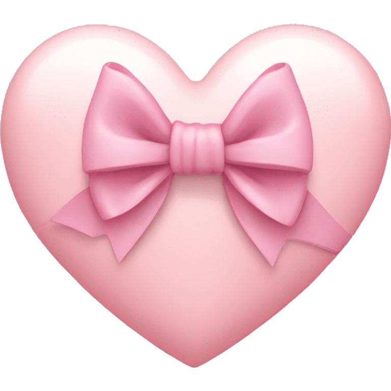 Light pink heart with bow tied around it emoji