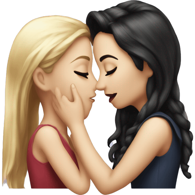 Bella and Alice from twilight kissing emoji