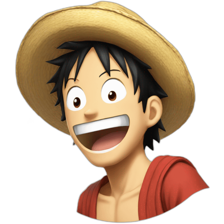 Luffy lauging emoji