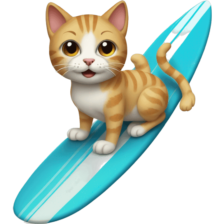 cat doing surf emoji